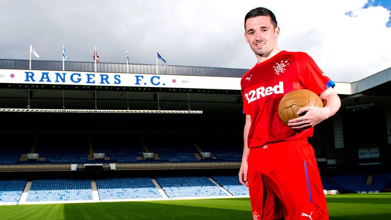 Nicky Clark shows off Rangers new third strip for season 2014/15