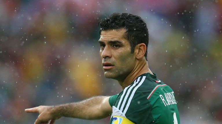 Rafael Marquez of Mexico gestures during the 2014 FIFA World Cup Brazil Group A match between Mexico and Cameroon