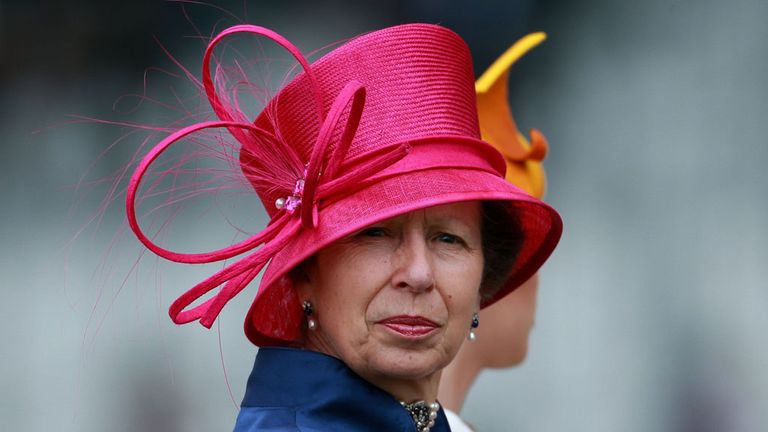 The Princess Royal arrives at Ascot