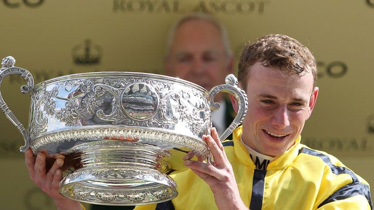 The jockey is able to celebrate another Group One success
