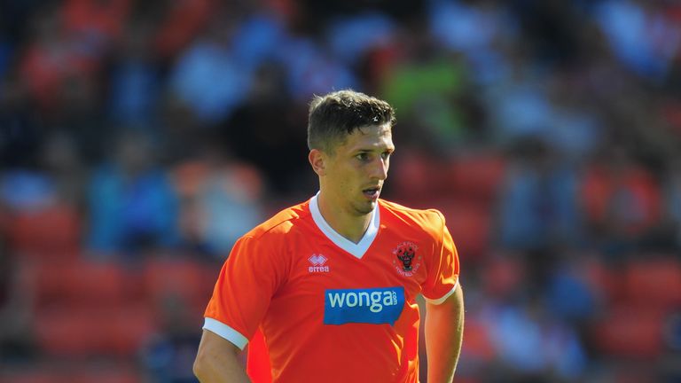BLACKPOOL, ENGLAND - JULY 28:  Blackpool player Craig Cathcart in action during the pre season friendly match between Blackpool and Newcastle United at Blo