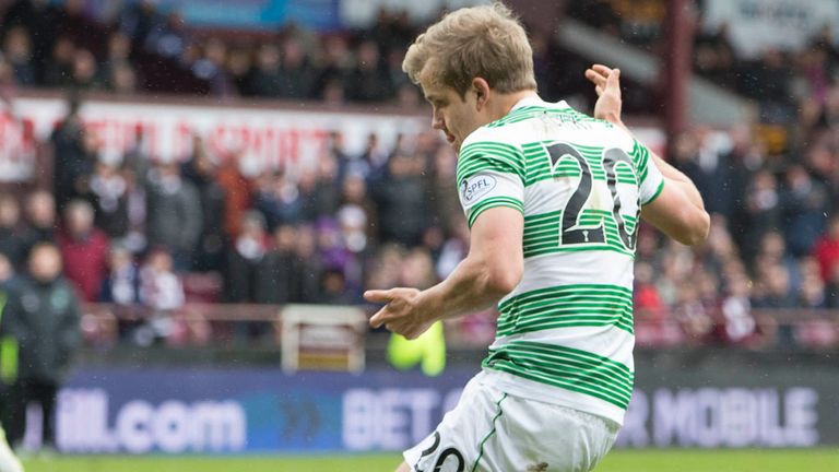 Teemu Pukki scores against Hearts at Tynecastle in February