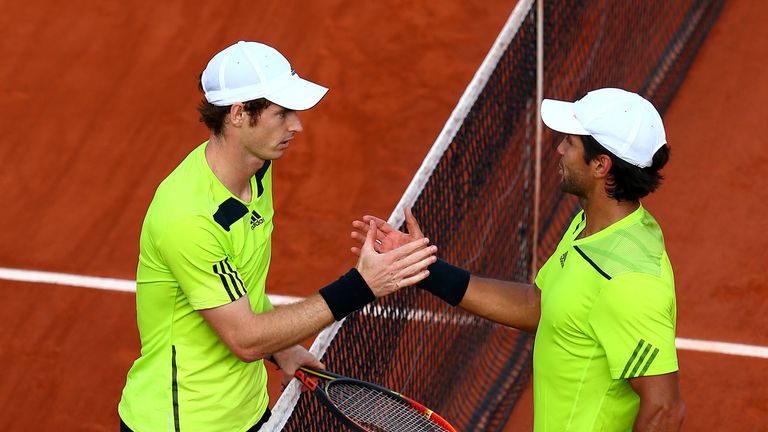 Andy Murray and Fernando Verdasco. French Open. June 02 2014.