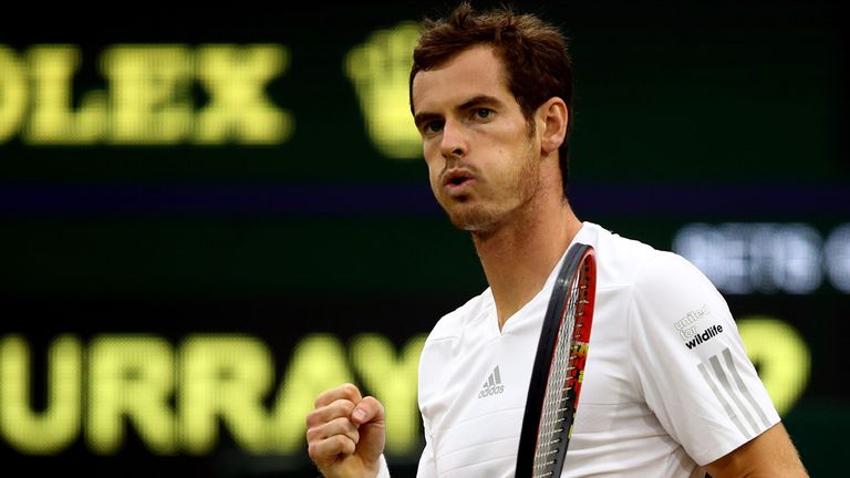 Murray survived a wobble after the roof closed to win the second set against Anderson