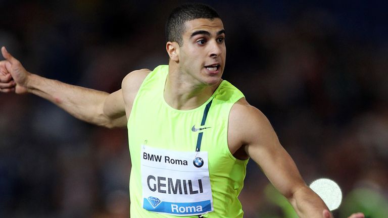 Adam Gemili competes in the 100m men's race at the IAAF Golden Gala at Stadio Olimpico