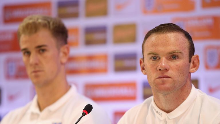 Joe Hart and Wayne Rooney, England media conference