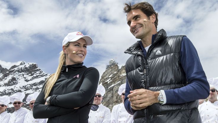 Lindsey Vonn and Roger Federer (Photo: Lindt chocolate)