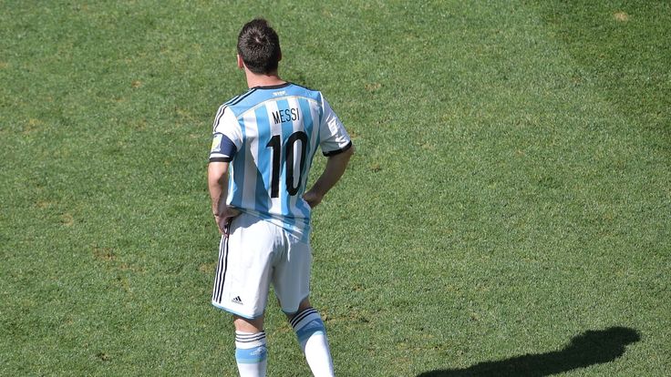 Argentina's forward and captain Lionel Messi looks on during the match against Switzerland