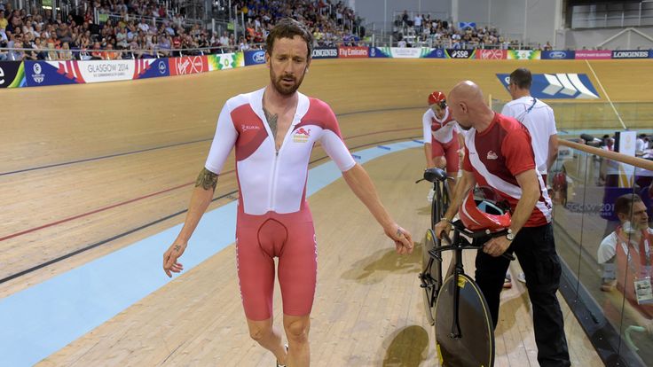 England's Sir Bradley Wiggins after losing the Men's 4000m Team Pursuit Gold Medal Race to Australia