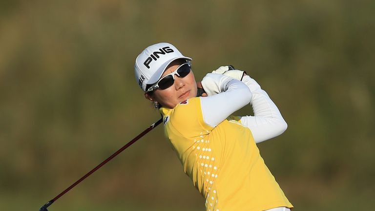 Ayako Uehara of Japan during the first round of the Ricoh Women's British Open at Royal Birkdale