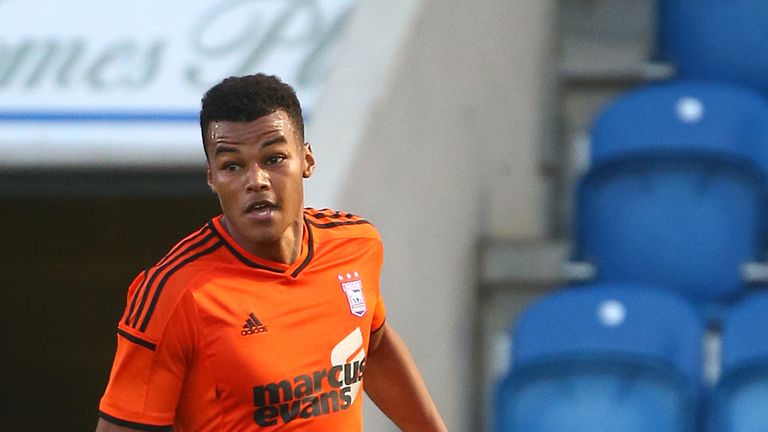 Tyrone Mings of Ipswich looks to attack during the Pre Season Friendly match between Colchester United and Ipswich Town 