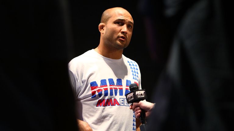 BJ Penn talks to the media during an Open Workout ahead of UFC Sydney 127 at Star City on February 22, 2011