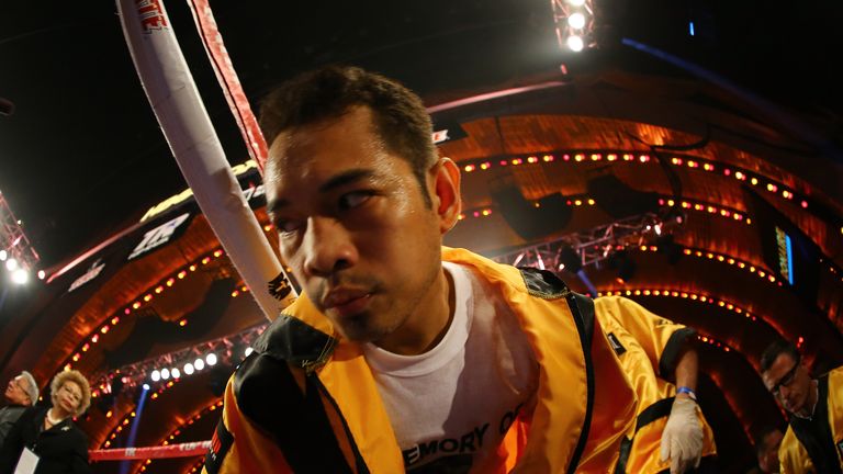 NEW YORK, NY - APRIL 13:  Nonito Donaire enters the ring against Guillermo Rigondeaux before their WBO/WBA junior featherweight title unification bout at R