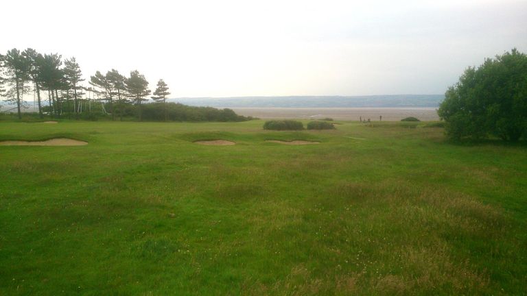 Views out over the River Dee heading down to the links portion of Caldy Golf Club