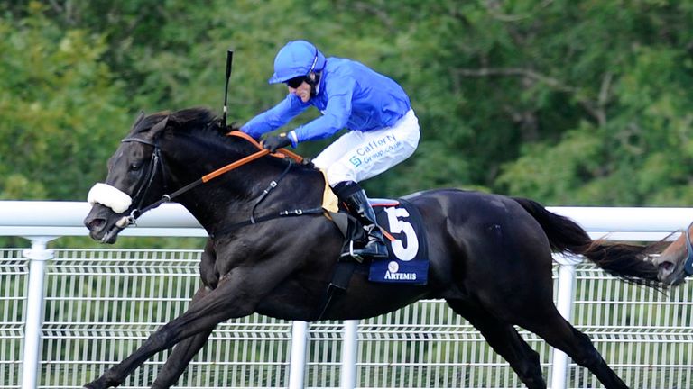 CHICHESTER, ENGLAND - JULY 31:  Kieren Fallon riding Cavalryman (L) win The Artemis Goodwood Cup from Ahzeemah and Harry Bently (R) at Goodwood racecourse 
