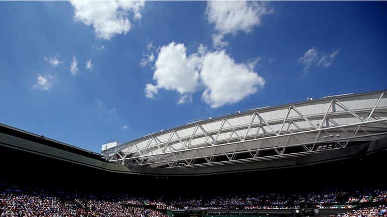 Blue skies provided the perfect backdrop for Wimbledon ladies' semi-finals day at the All England Club