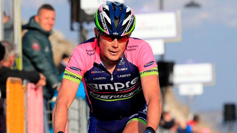 Chris Horner finishes Stage 4 of the 2014 Tirreno-Adriatico