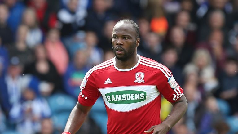 SHEFFIELD, ENGLAND - MAY 04:  Andre Bikey of Middlesbrough in action during the npower Championship match between Sheffield Wednesday and Middlesbrough at 