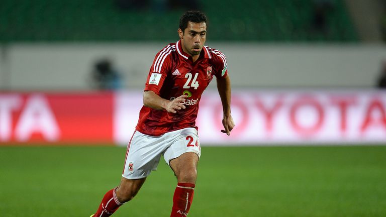 AGADIR, MOROCCO - DECEMBER 14:  Ahmed Fathi of Al-Ahly runs with the ball during the FIFA Club World Cup quarterfinal match between Guangzhou Evergrande FC