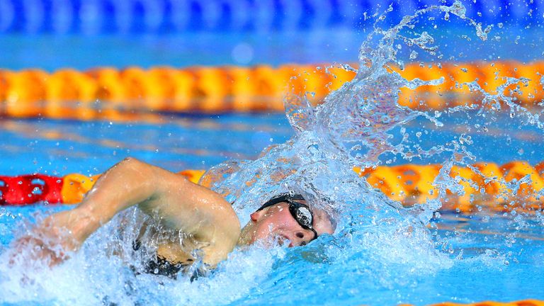Siobhan-Marie O'Connor competes in the Women's 200m Freestyle Final