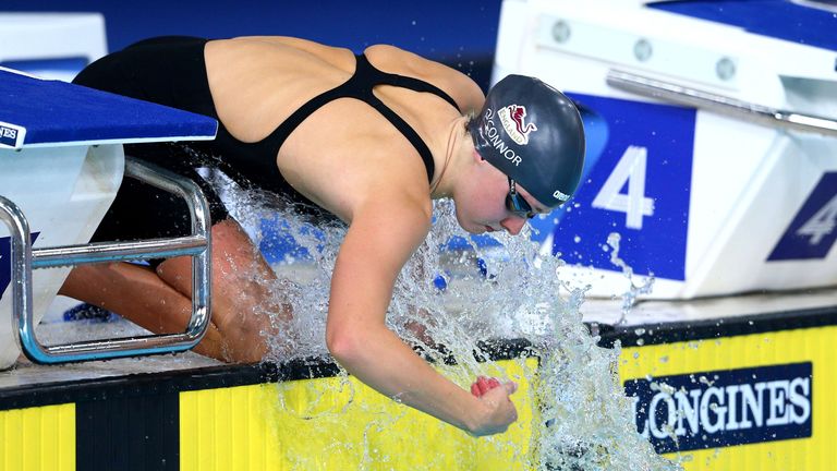 Siobhan O'Connor  prepares to compete