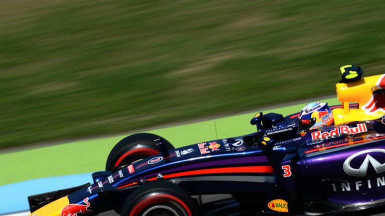 Daniel Ricciardo in Friday practice at Hockenheim