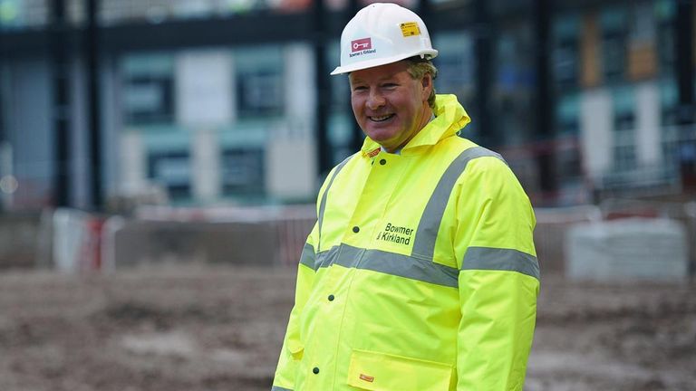David Sheepshanks pictured during the building of the National Football Centre at St George's Park