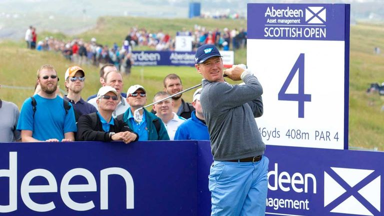 Ernie Els in action at the Scottish Open