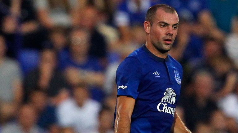 BIRKENHEAD, ENGLAND - JULY 22: Darron Gibson of Everton in action during the Pre Season Friendly between Tranmere Rovers and Everton at Prenton Park on Jul