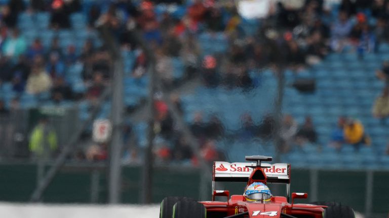 Fernando Alonso in British GP qualifying