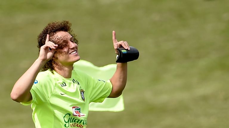 David Luiz, Brazil training, FIFA World Cup 2014, Granja Comary, Teresopolis