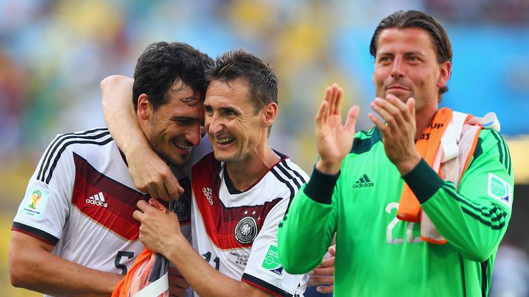 Mats Hummels, Miroslav Klose, Roman Weidenfeller, France v Germany, World Cup quarter-final, Maracana