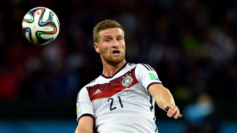 PORTO ALEGRE, BRAZIL - JUNE 30:  Shkodran Mustafi of Germany controls the ball during the 2014 FIFA World Cup Brazil Round of 16 match between Germany and 