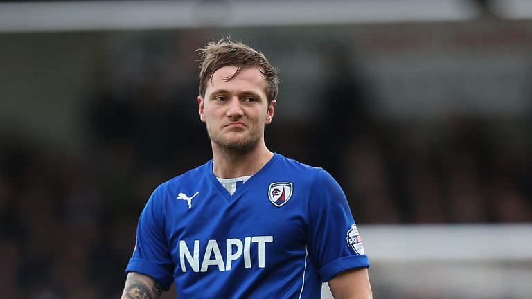 NORTHAMPTON, ENGLAND - JANUARY 25:  Liam Cooper of Chesterfield in action during the Sky Bet League Two match between Northampton Town and Chesterfield at 