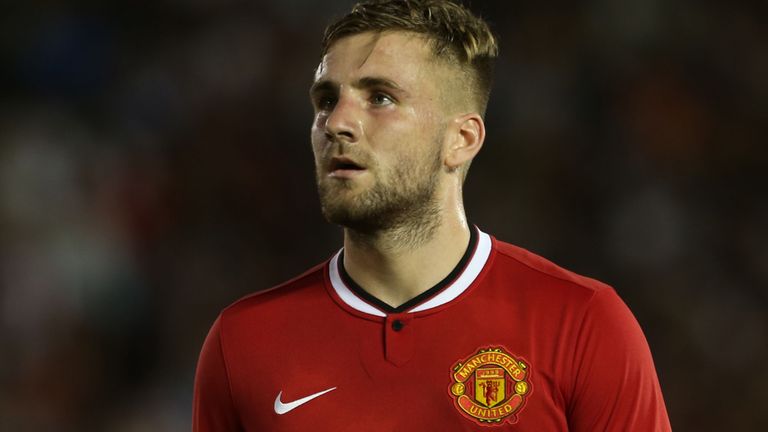 PASADENA, CA - JULY 23:  Luke Shaw of Manchester United in action during the pre-season friendly match 