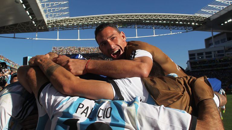 The final whistle sounded soon after sparking scenes of jubilation among the Argentina squad
