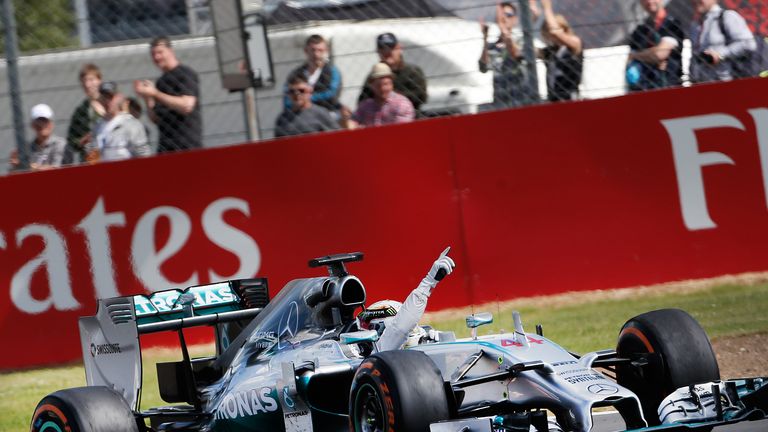 Race winner Lewis Hamilton 