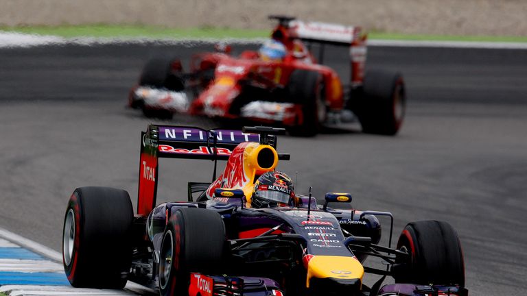 Sebastian Vettel in action