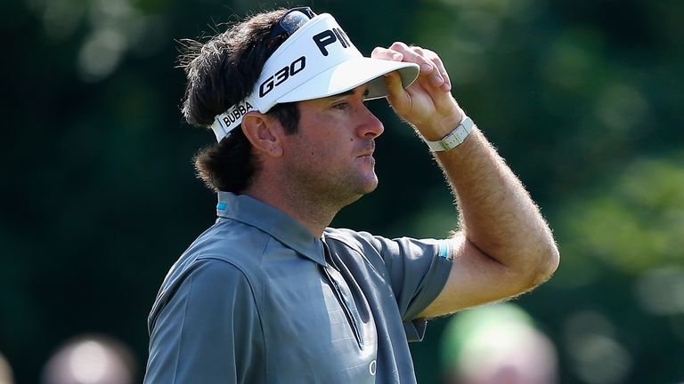 Bubba Watson of the United States waits to putt on the eighth hole during the second round of The 143rd Open Championship