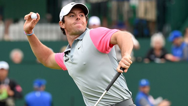 Northern Ireland's Rory McIlroy celebrates winning the 2014 Open Championship at Royal Liverpool Golf Club, Hoylake.