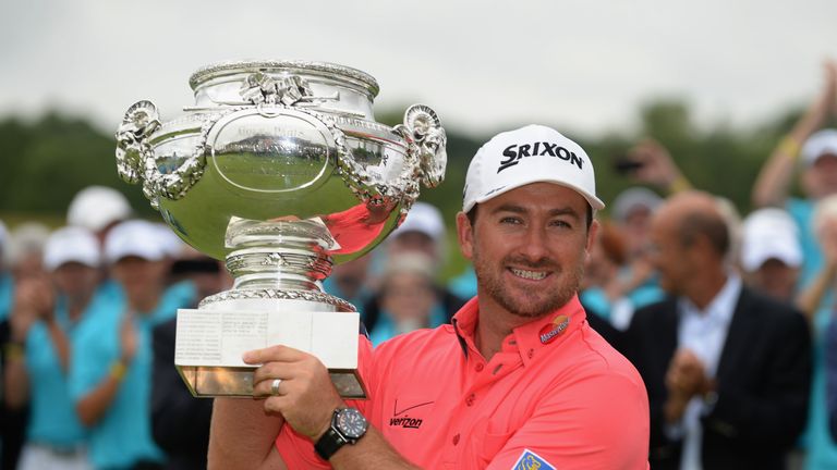 PARIS, FRANCE - JULY 06:  Graeme McDowell of Northern Ireland with the trophy after winning the Alstom Open de France - Day Four at Le Golf National on Jul