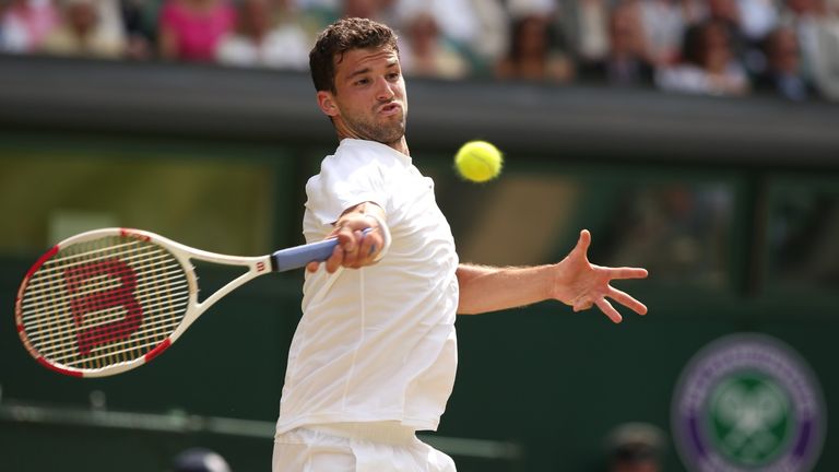 Grigor Dimitrov. Wimbledon. July 3 2014.