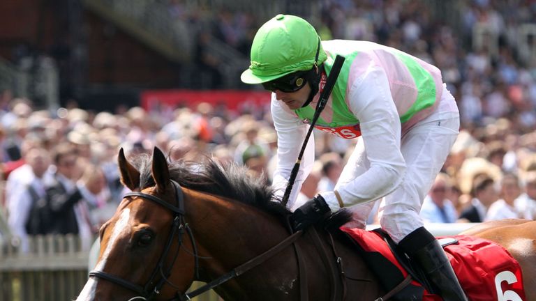 Heaven's Guest ridden by Tony Hamilton wins the 666BET Burbury cup during the Darley July Cup Day of the July Festival at Newmarket Racecourse. PRESS ASSOC