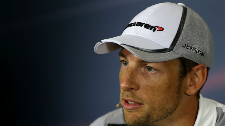 Jenson Button at the British GP on Thursday