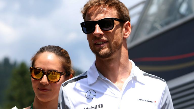Jenson Button and fiancee Jessica Michibata