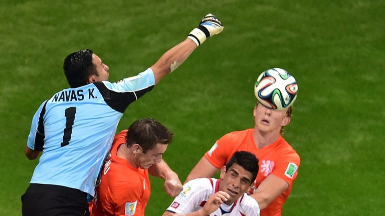 Keylor Navas punch, Netherlands v Costa Rica, World Cup, Salvador