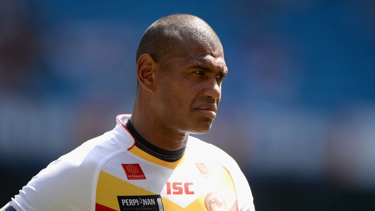 Leon Pryce of Catalan Dragons during the Super League Magic Weekend at Etihad Stadium in Manchester