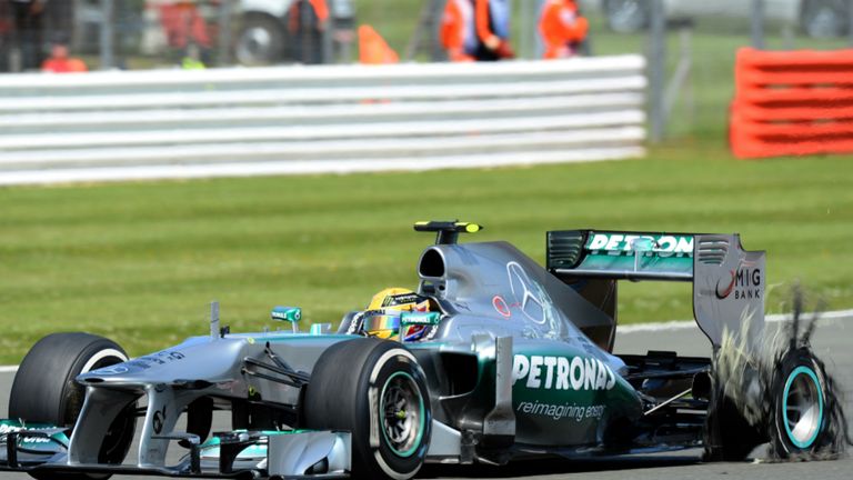 Blow-outs: Lewis Hamilton at 2013 British GP