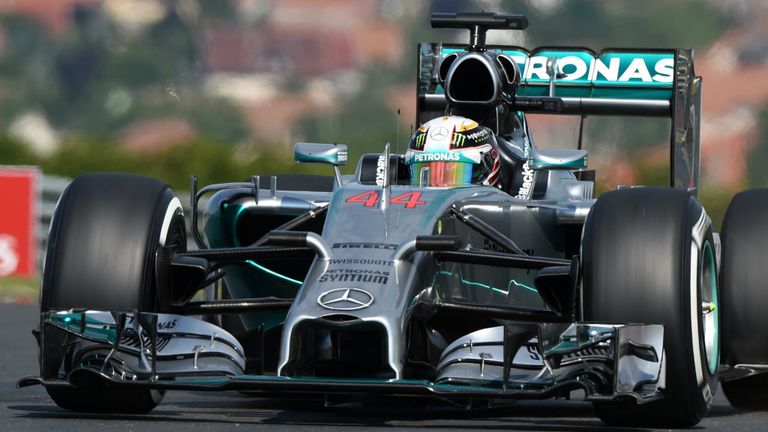 Lewis Hamilton during Practice in Hungary