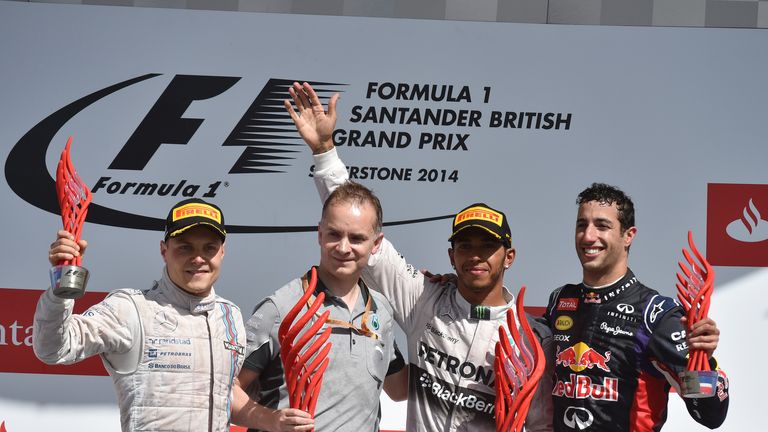 The British GP podium